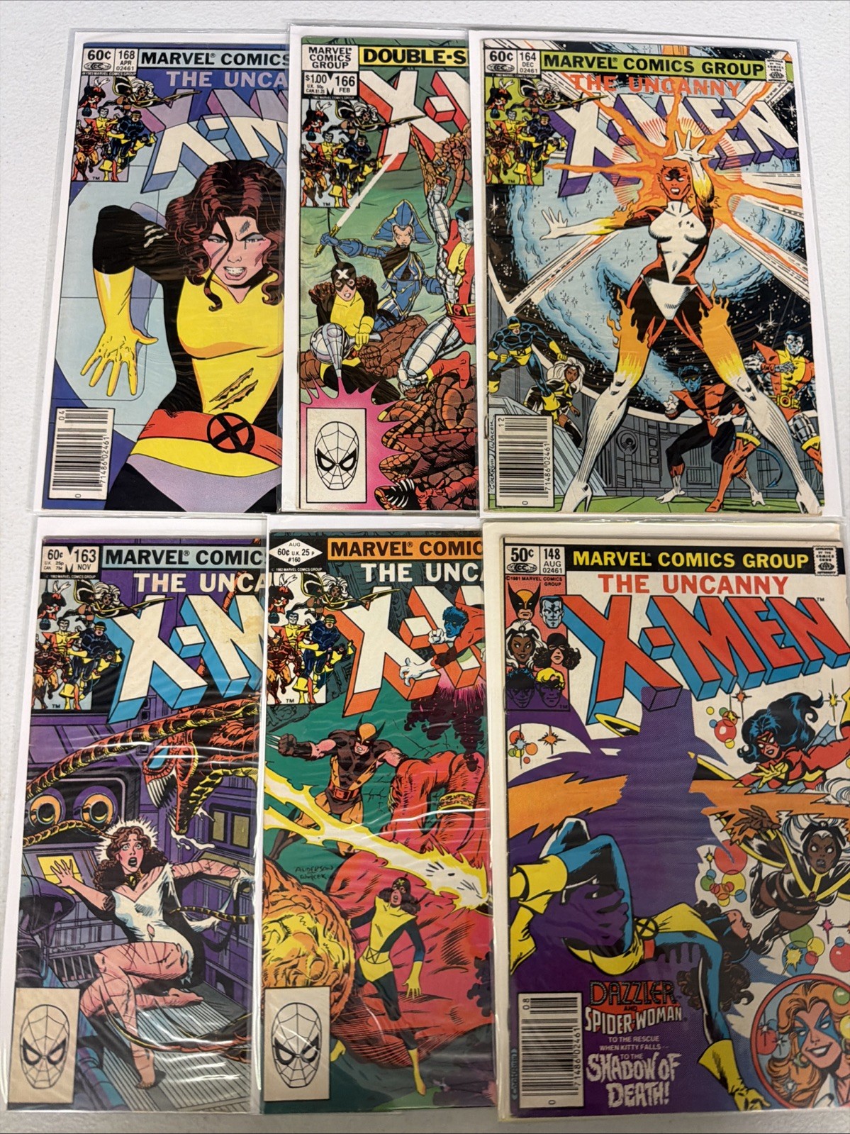Uncanny X-Men #148 160 163 164 166 168 Marvel Comics Lot Run Set Mid Grade *V7