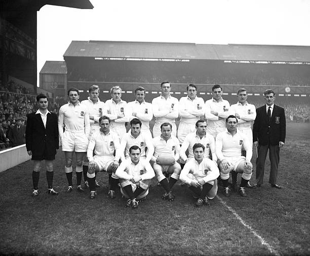 England Team 1960 Old Rugby Photo