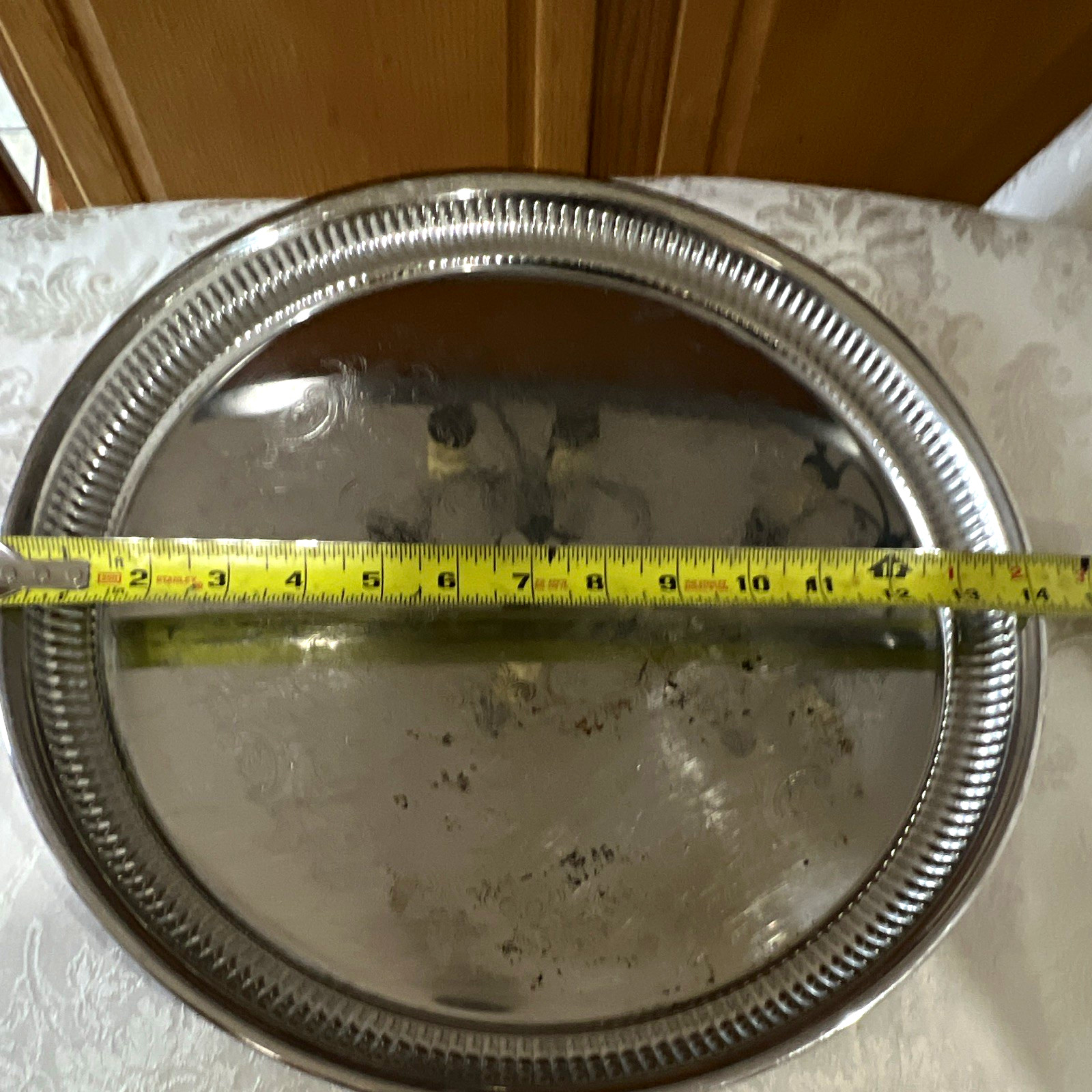 Farberware Silver Plate Round Serving Tray, 13\