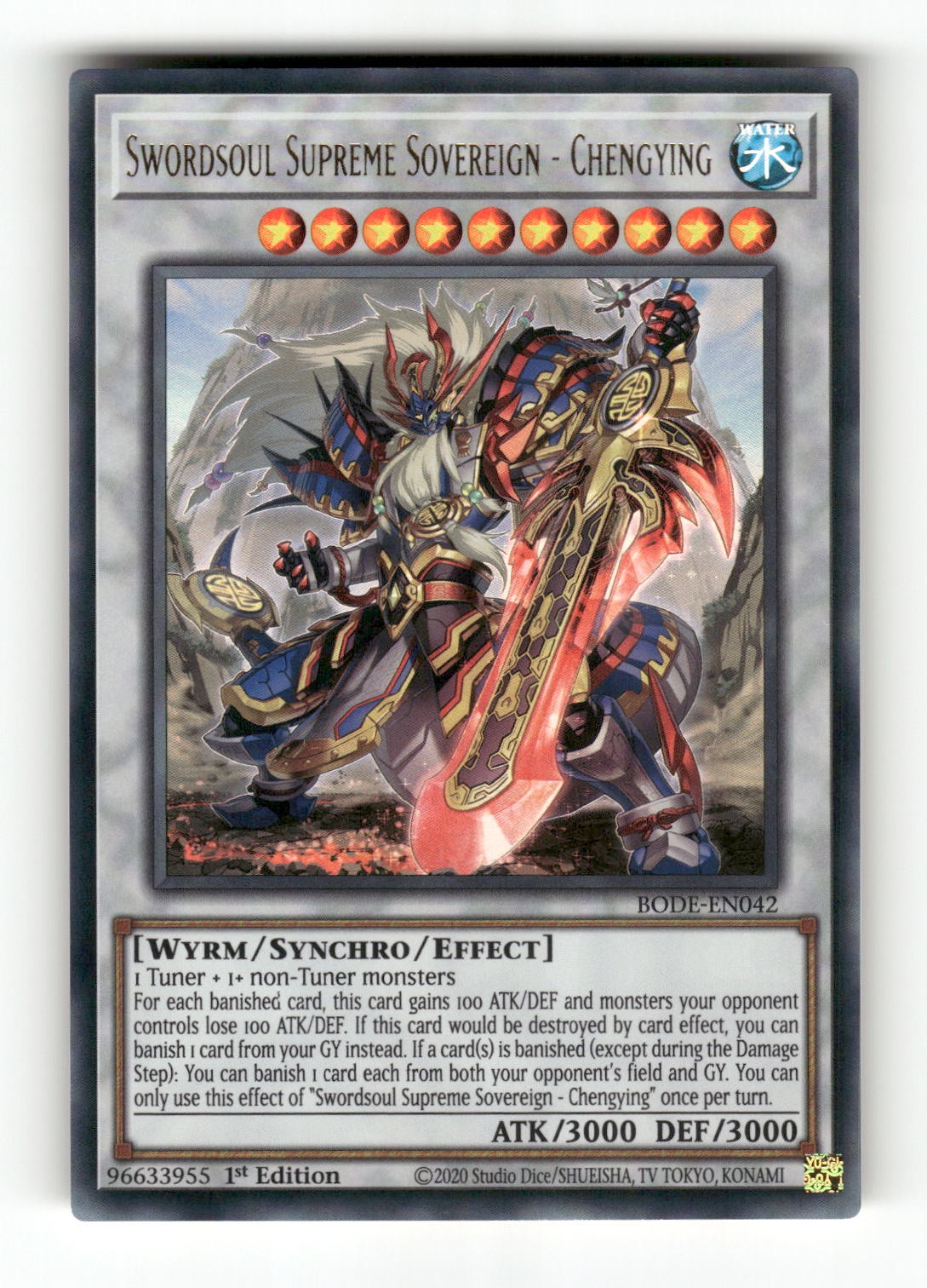Swordsoul Supreme Sovereign - Chengying BODE-EN042 Yu-Gi-Oh 1st Edition NM Swordsoul Supreme Sovereign - Chengying BODE-EN042 Yu-Gi-Oh 1st Edition NM