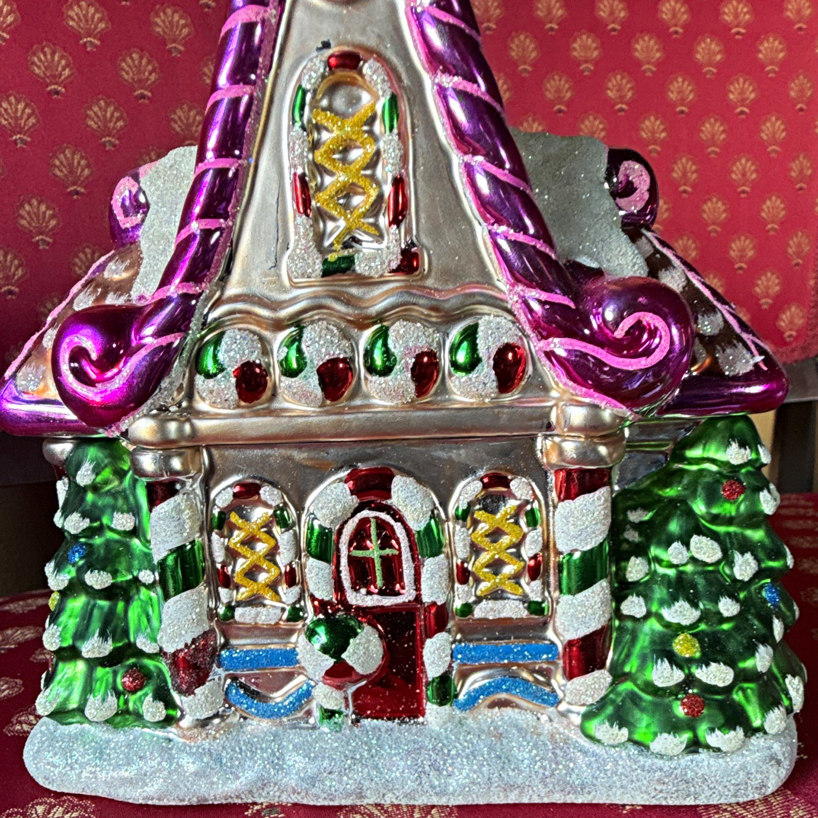 Christopher Radko Galerie au Chocolat Gingerbread House Ceramic Candy Jar 2005 Christopher Radko Galerie au Chocolat Gingerbread House Ceramic Candy Jar 2005