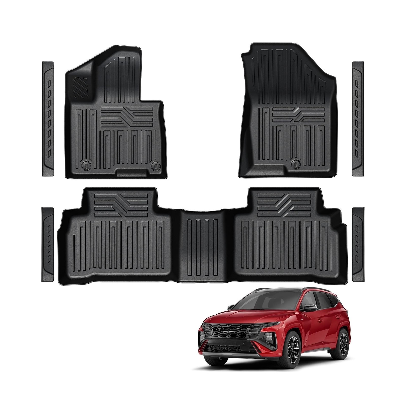 Floor Mats for 2022-2025 2026 Hyundai Tucson Gasoline, TPE All Weather Durabl...
