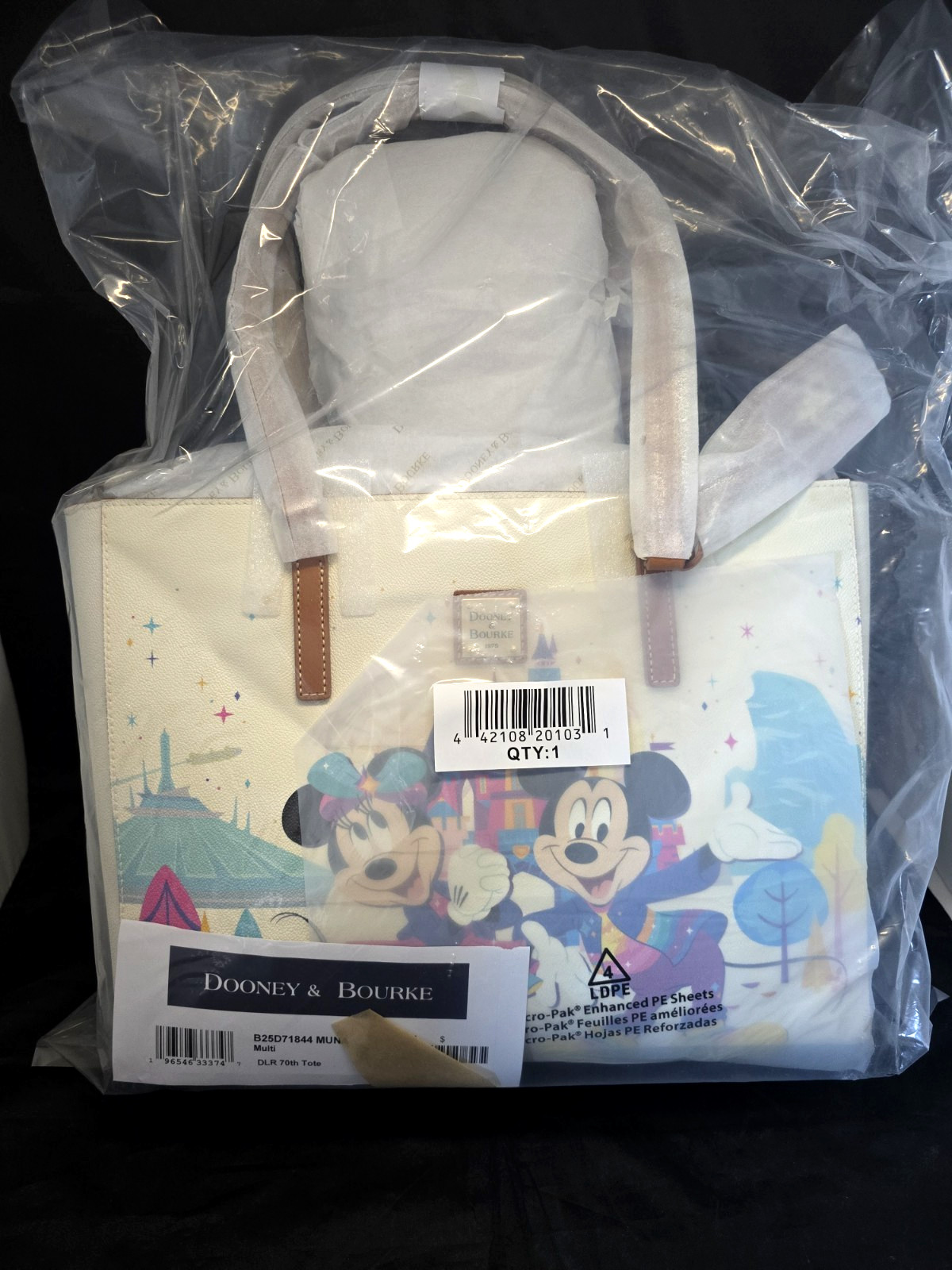 Disneyland 70th Anniversary Dooney & Bourke Tote Bag Mickey Minnie Brand New Disneyland 70th Anniversary Dooney & Bourke Tote Bag Mickey Minnie Brand New