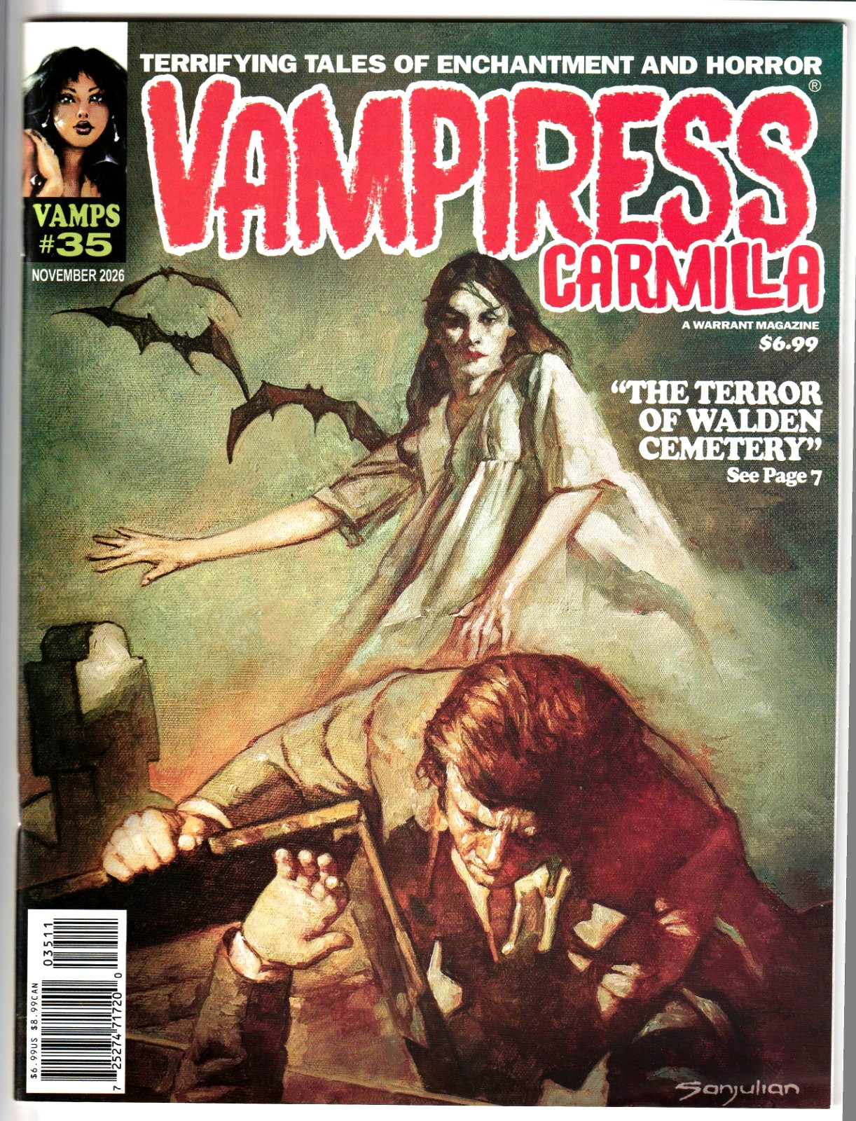 VAMPIRESS CARMILLA MAGAZINE #35 NOV 2026 NM 9.4 (UNREAD) WARRANT PUB VAMPIRELLA