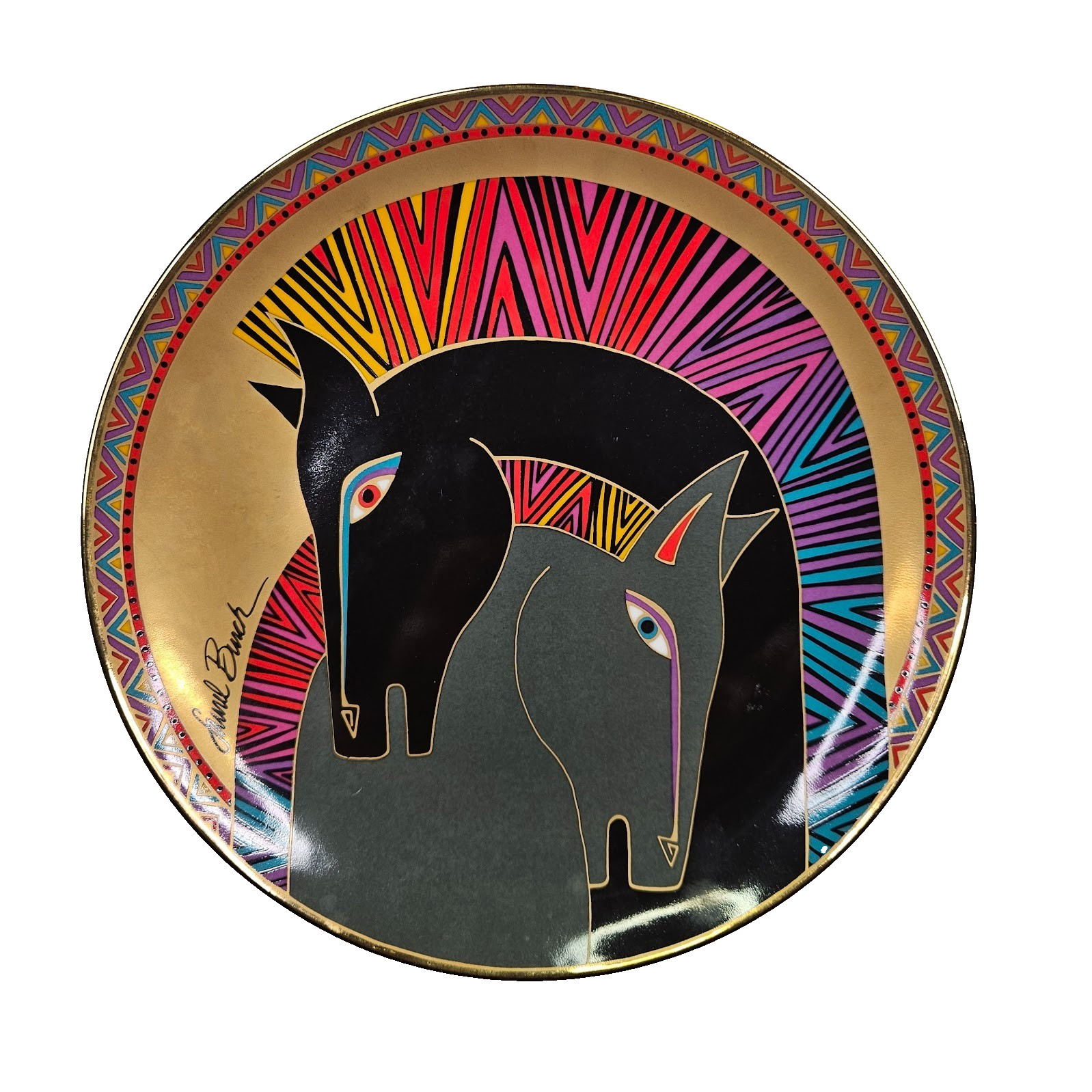 Vintage Laurel Burch Royal Doulton “Embracing Horses” Decorative Plate 1995