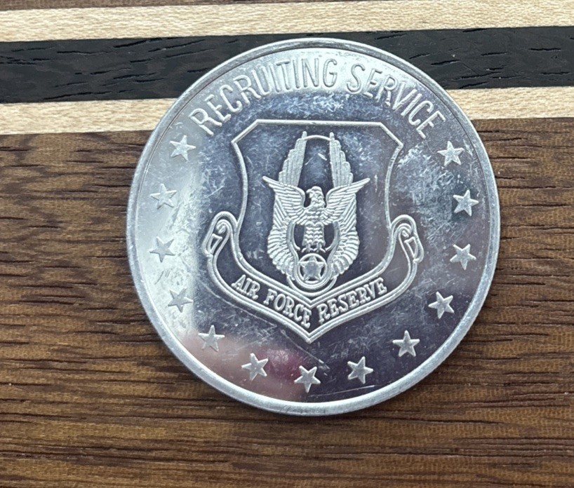 Air Force Reserve Recruiting Service Excellence in the 80s Plastic Token Coin