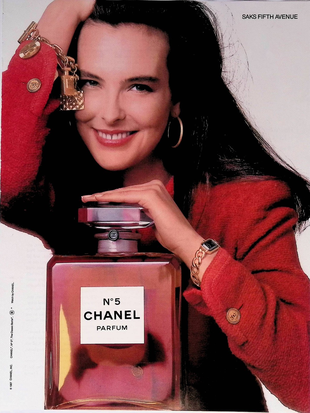 1989 Saks Fifth Avenue Chanel No 5 Perfume Vintage Print Ad Mirabella Dec