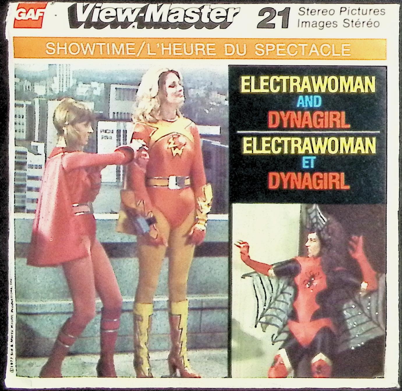 Electra Woman & Dyna Girl 3d View-Master 3 Reel Packet - 21 Full Color 3d Images