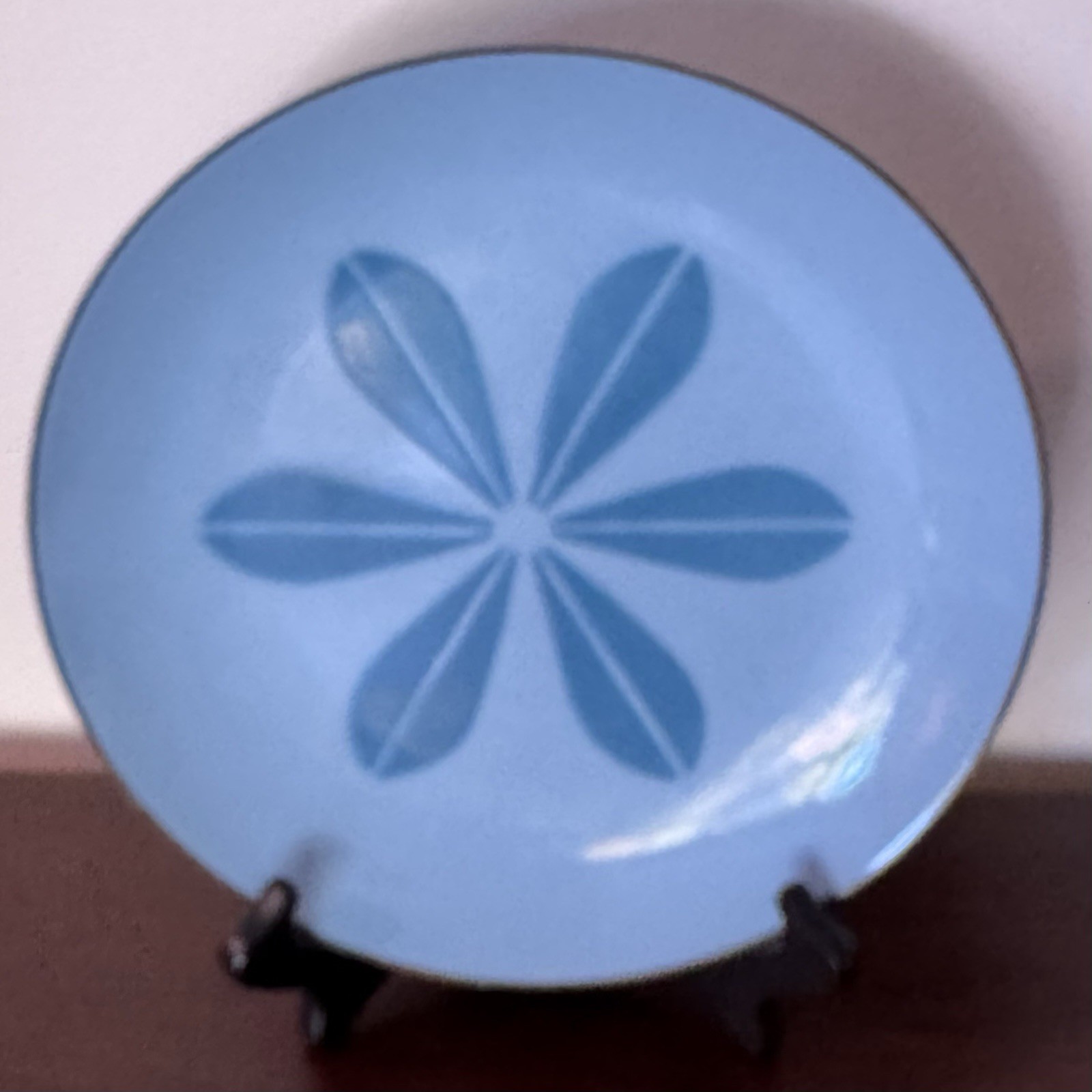 Vintage Cathrineholm Turquoise & White Lotus Pattern Enamelware 10\