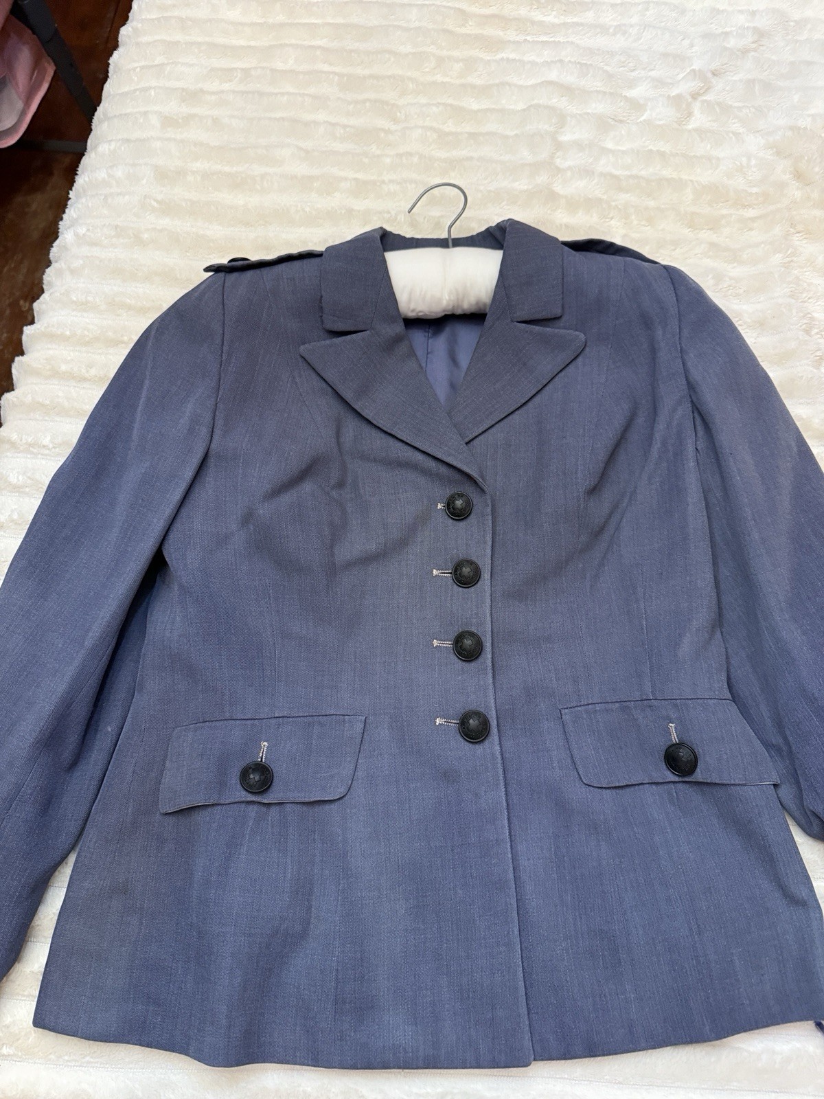 Vintage 1970s American Red Cross Volunteer Uniform Blazer Jacket Size 10