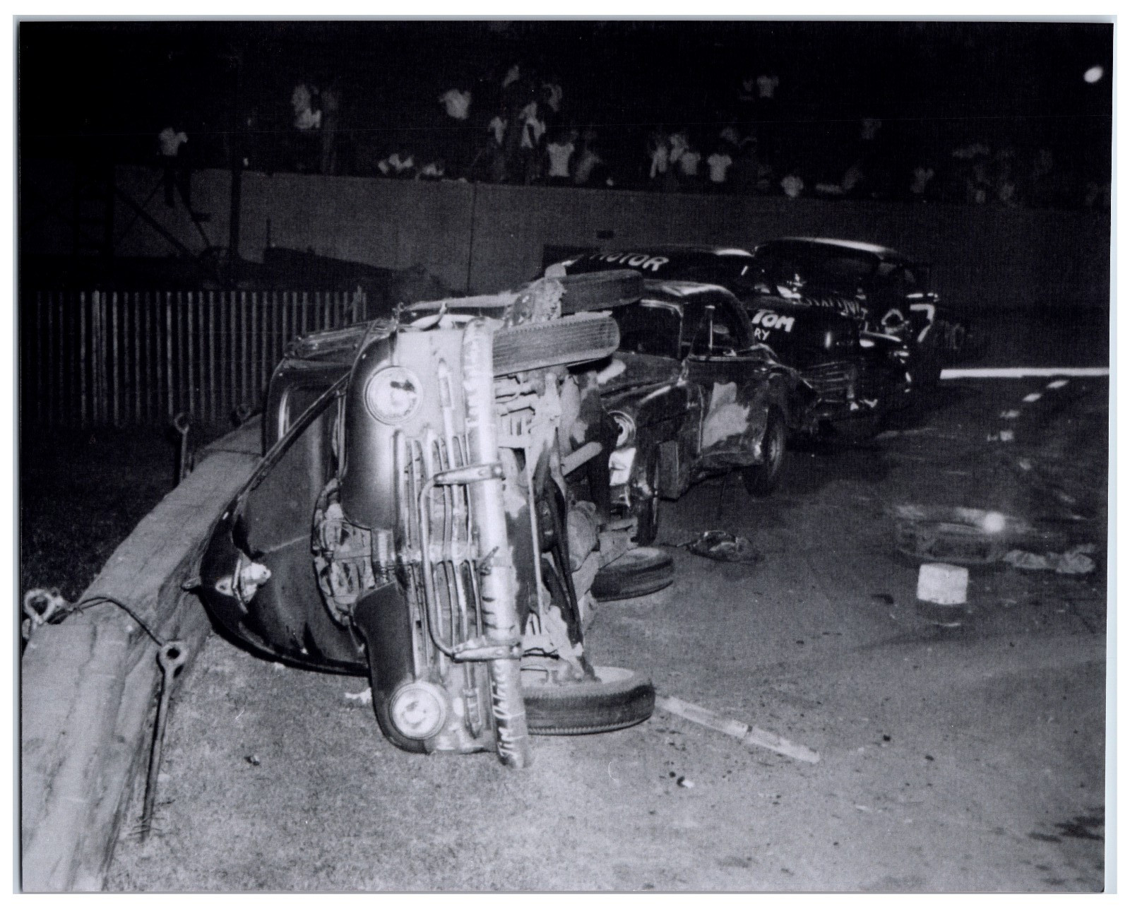 1950s Nascar Race Car Crash Photo (8