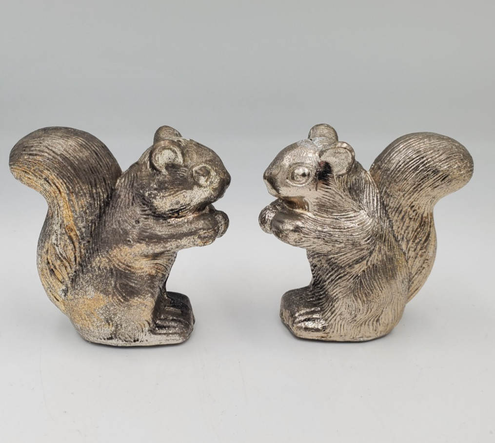 Vintage Eales 1779 Silverplated Squirrel Salt & Pepper Shakers Set