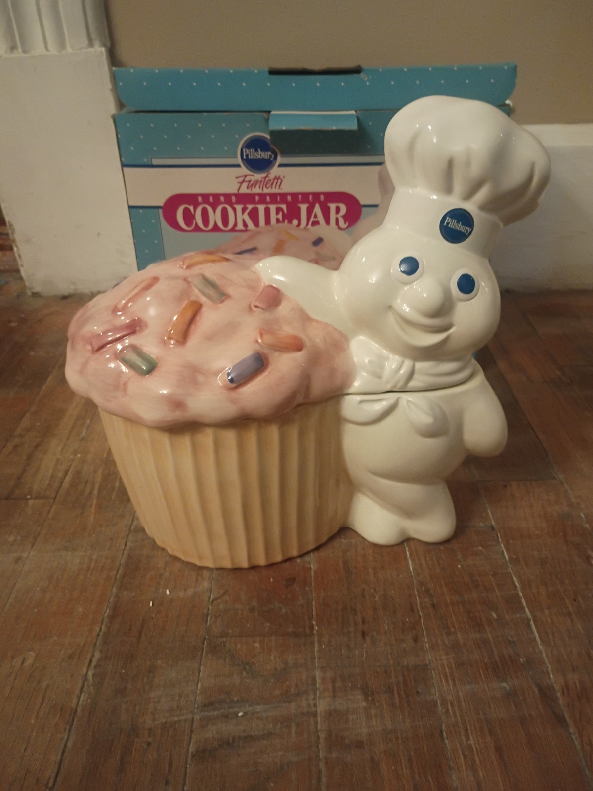 1992 Pillsbury Funfetti Cookie Jar  Benjamin & Medwin Set  New In Box