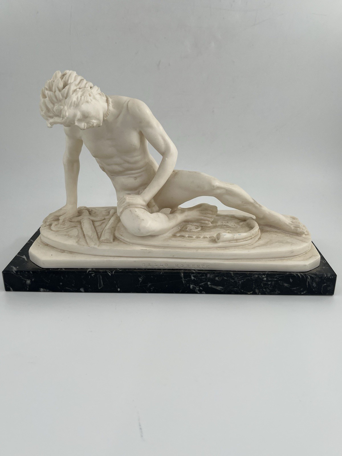 The Dying Gaul Marble Statue Museum Replica. Made In Italy. Vintage.