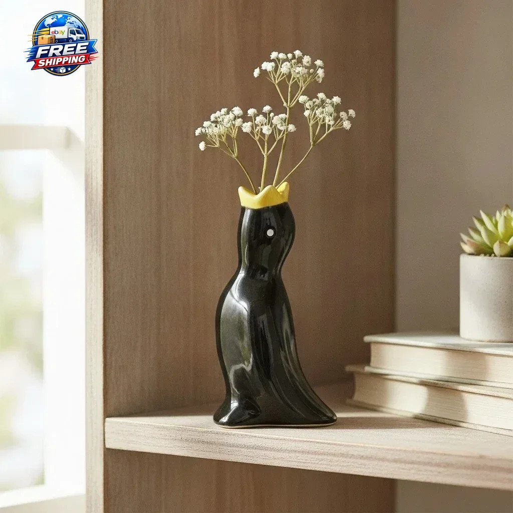 Vintage Black Ceramic Pie Bird - Elegant Solution for Perfectly Baked Pies