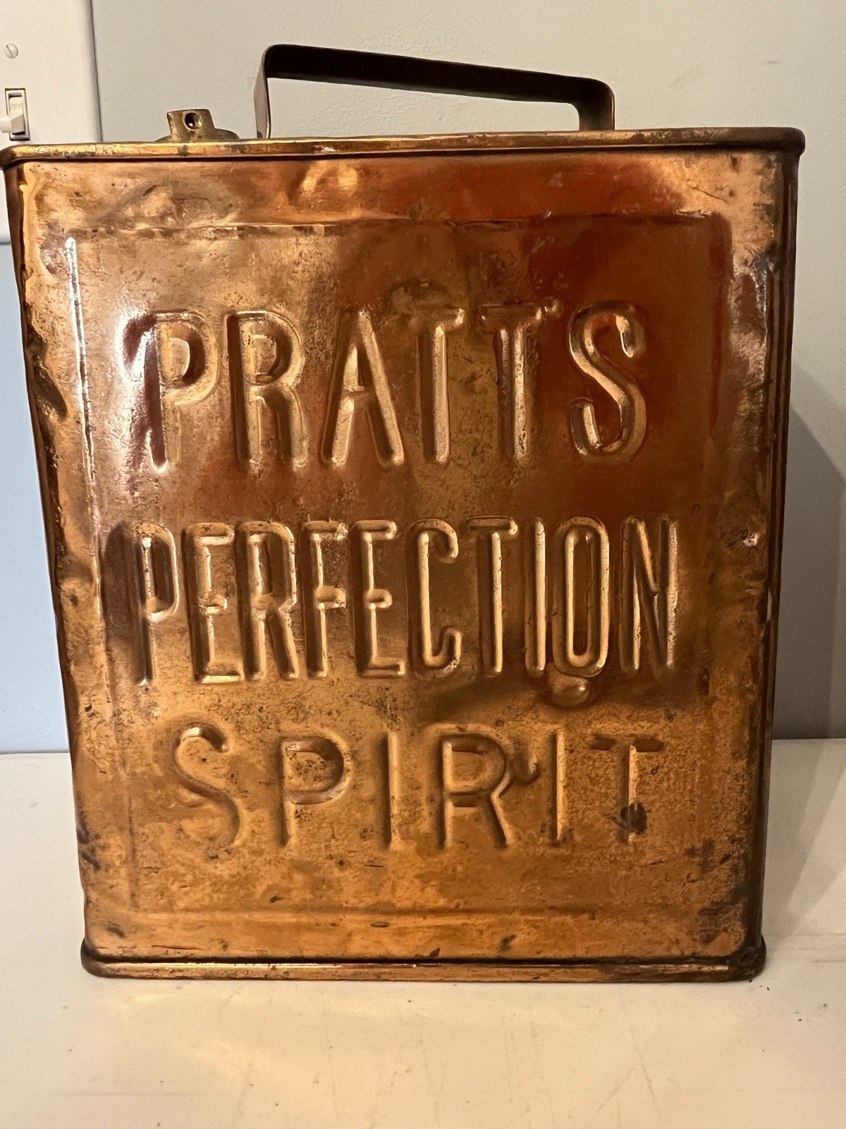 Vintage Pratts Perfection Spirits 2gal Gas Can