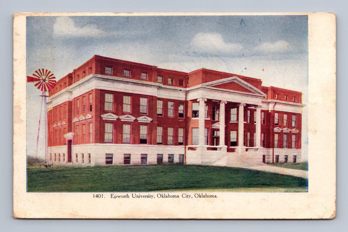 Austin Antique Oklahoma Postcard OKLAHOMA CITY Epworth University 1912