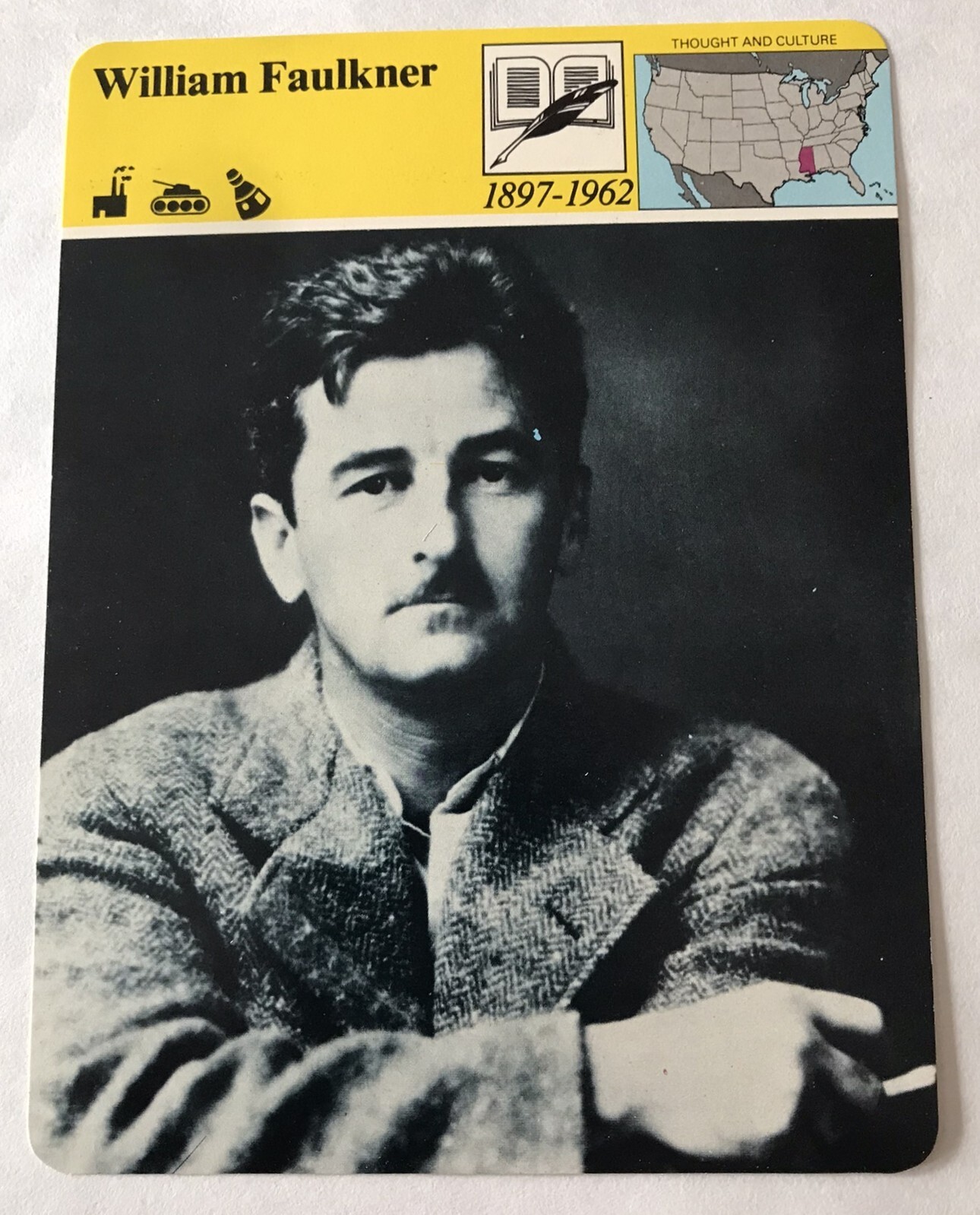 William Faulkner      Panarizon Story of America Collector Card