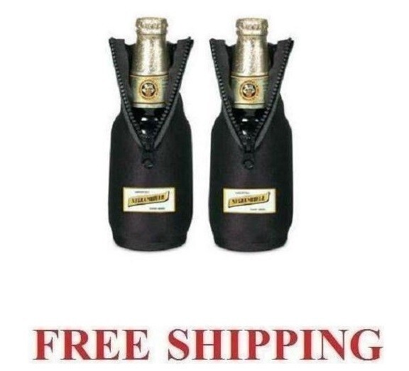 MODELO NEGRA 2 UNIQUE ZIP UP BOTTLE KOOZIE COOLIE COOZIE HUGGIE CORONA NEW