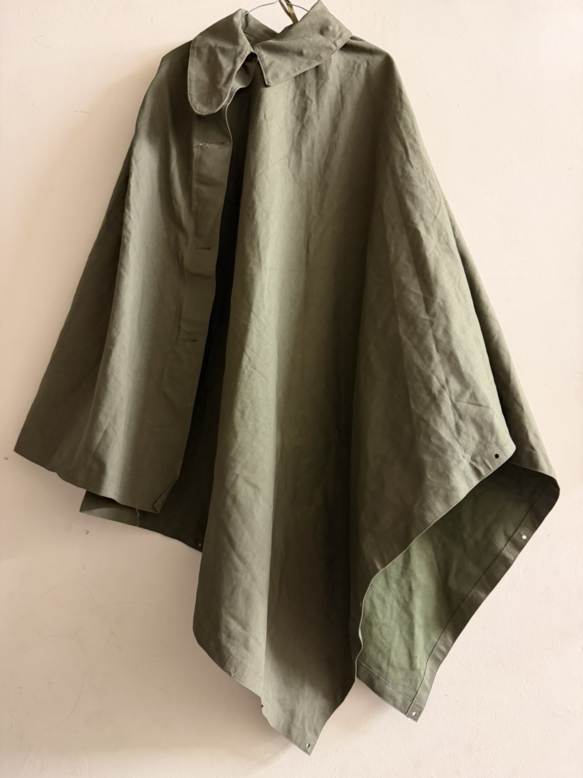 1954 Vtg British Army Rain Cape Groundsheet Poncho Strauss & Sons Canvas 