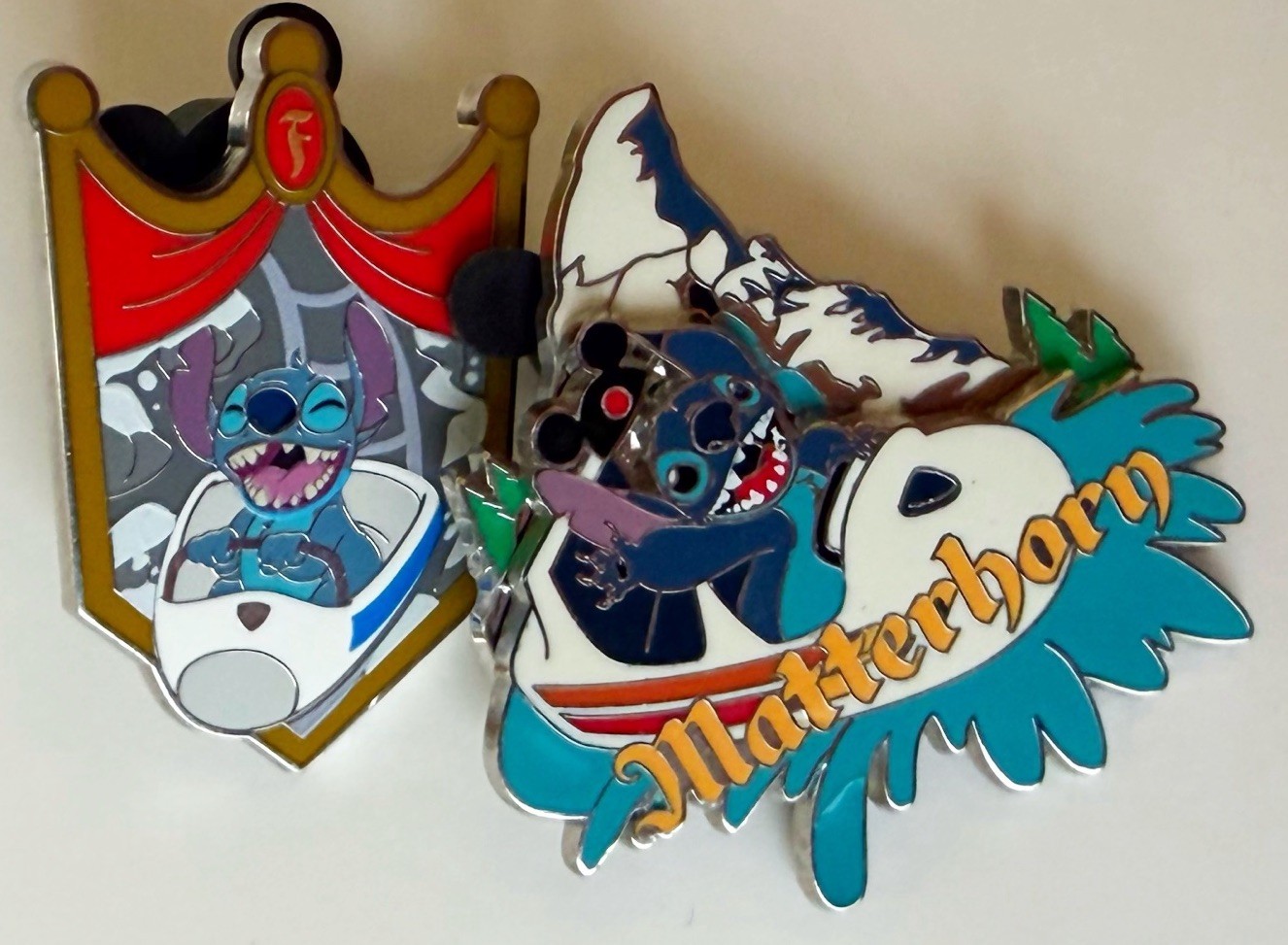 Disney Parks Disneyland Matterhorn Bobsleds Stitch Pins