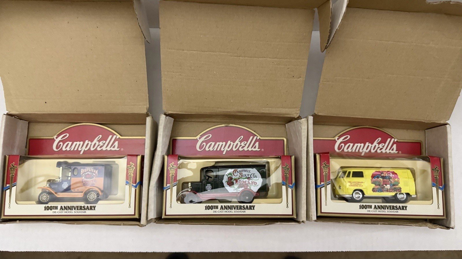 Campbell's 100th Anniversary Die-Cast Lot Of 3 New In Original Boxes