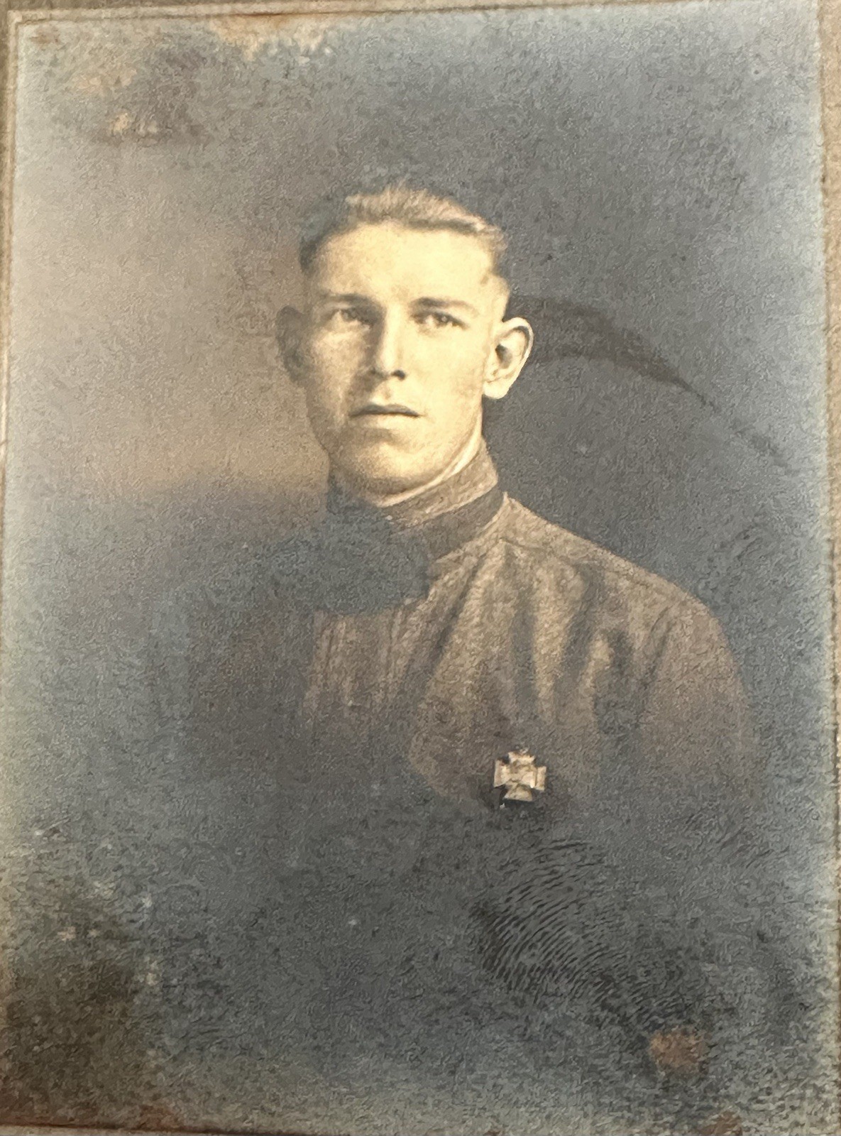 1917 WWI US Army Soldier Identified Portrait John E. Brown 