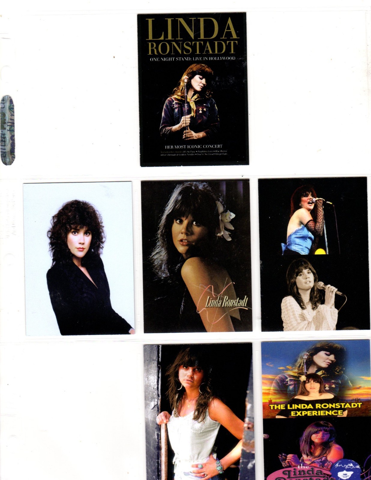 LINDA RONSTADT     CUSTOM   NOVELTY TRADING CARD 6 CARDS   SET