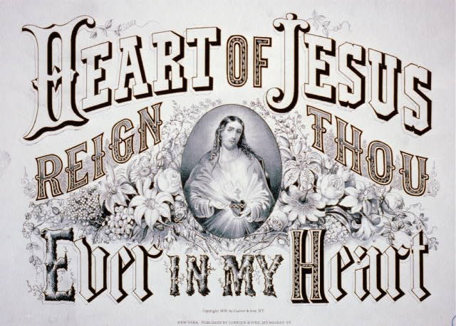 Photo:Heart of Jesus Reign Thou Ever in My Heart Religious  c1876