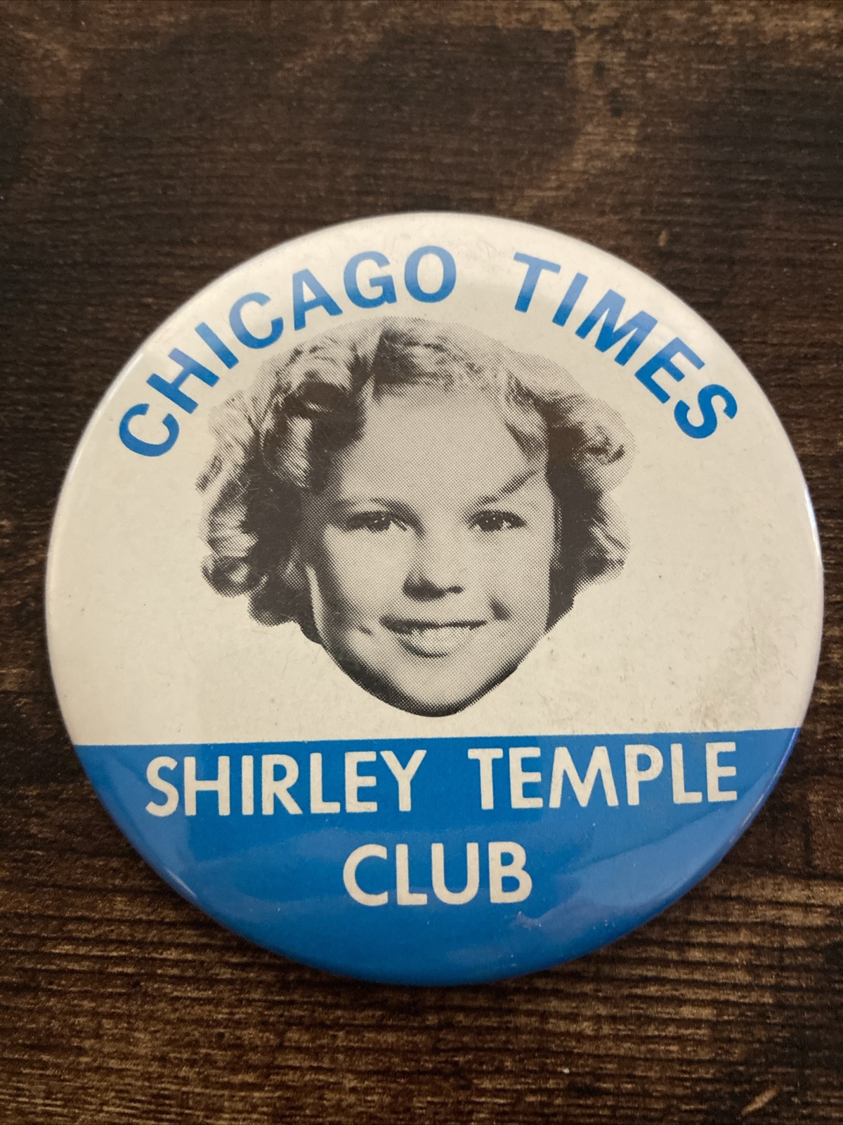 SHIRLEY TEMPLE CLUB Pin Chicago Times Advertisement Pinback Large 3