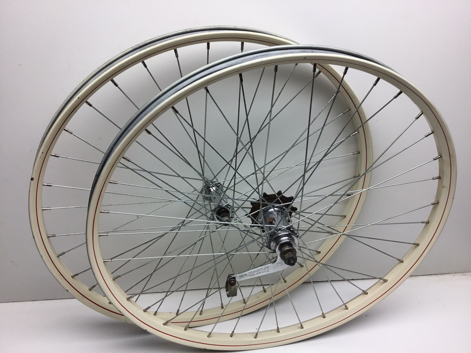 Vintage 1940s Bicycle Wheels Rims 26” 2.125” Dropcenter Schwinn Roadmaster 