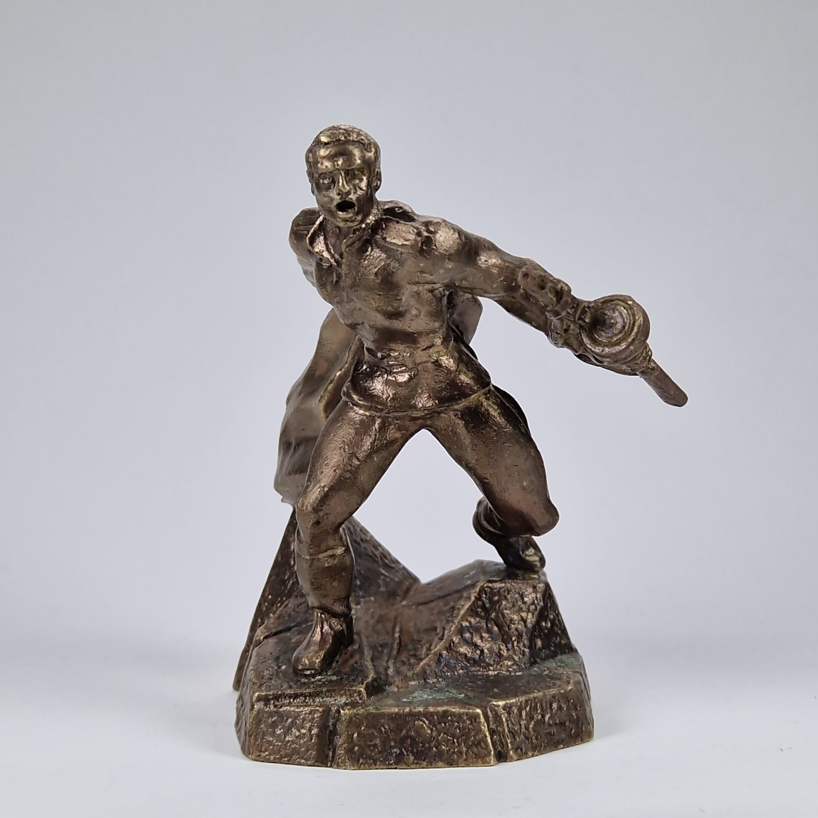 Vintage Soviet Bronze Figurine Red Army Soldier WWII USSR Nimor World War II