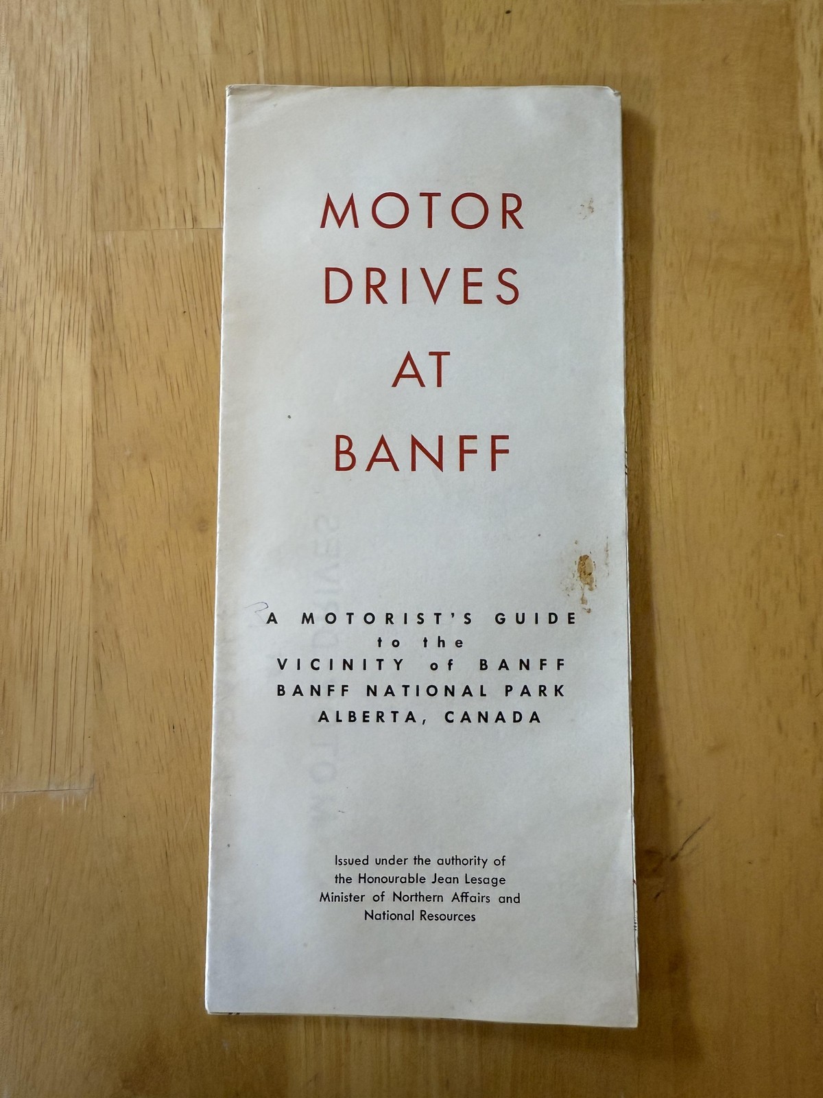 Vintage 1954 Motor Drives Banff Motorist Guide Map Banff National Park Canada