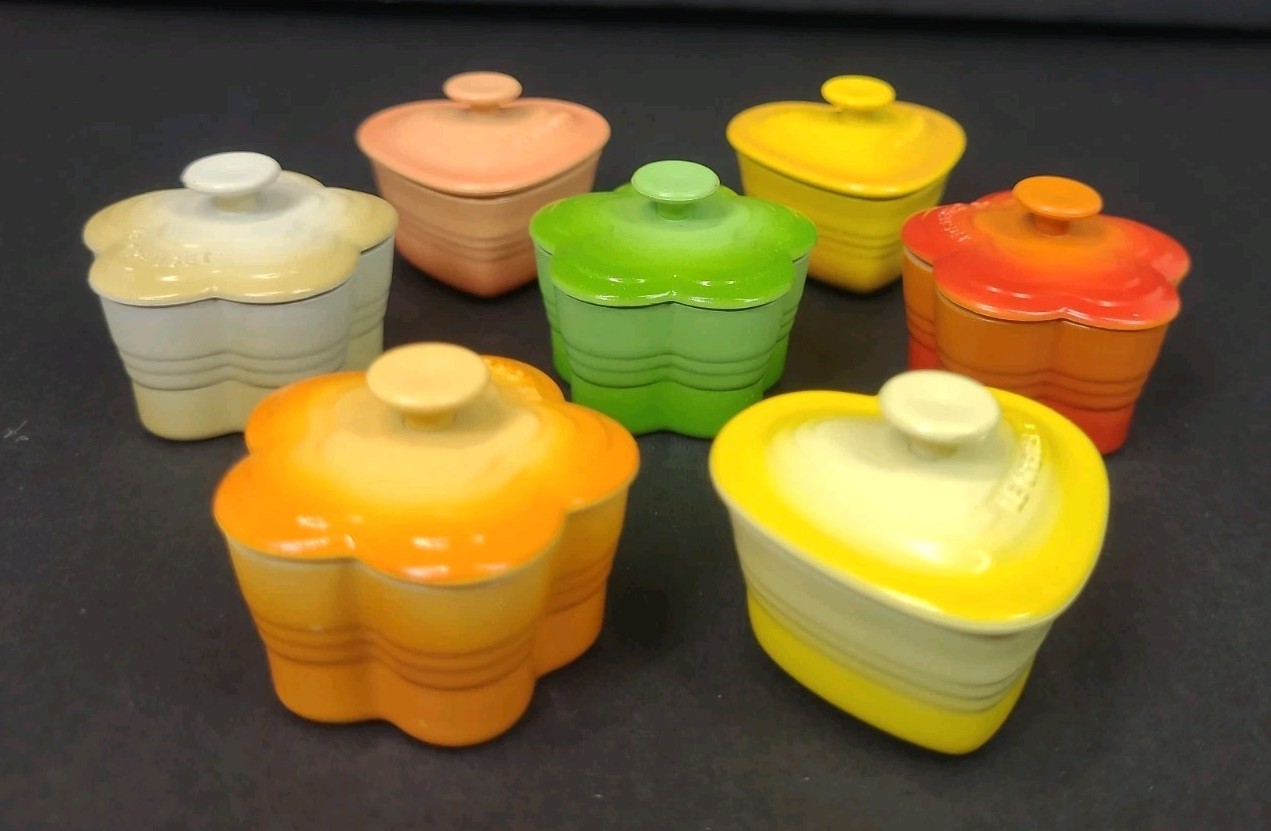 Lot Of 7 Le Creuset Lamb Can DAmour Miniature Case Suntory Collaboration 1