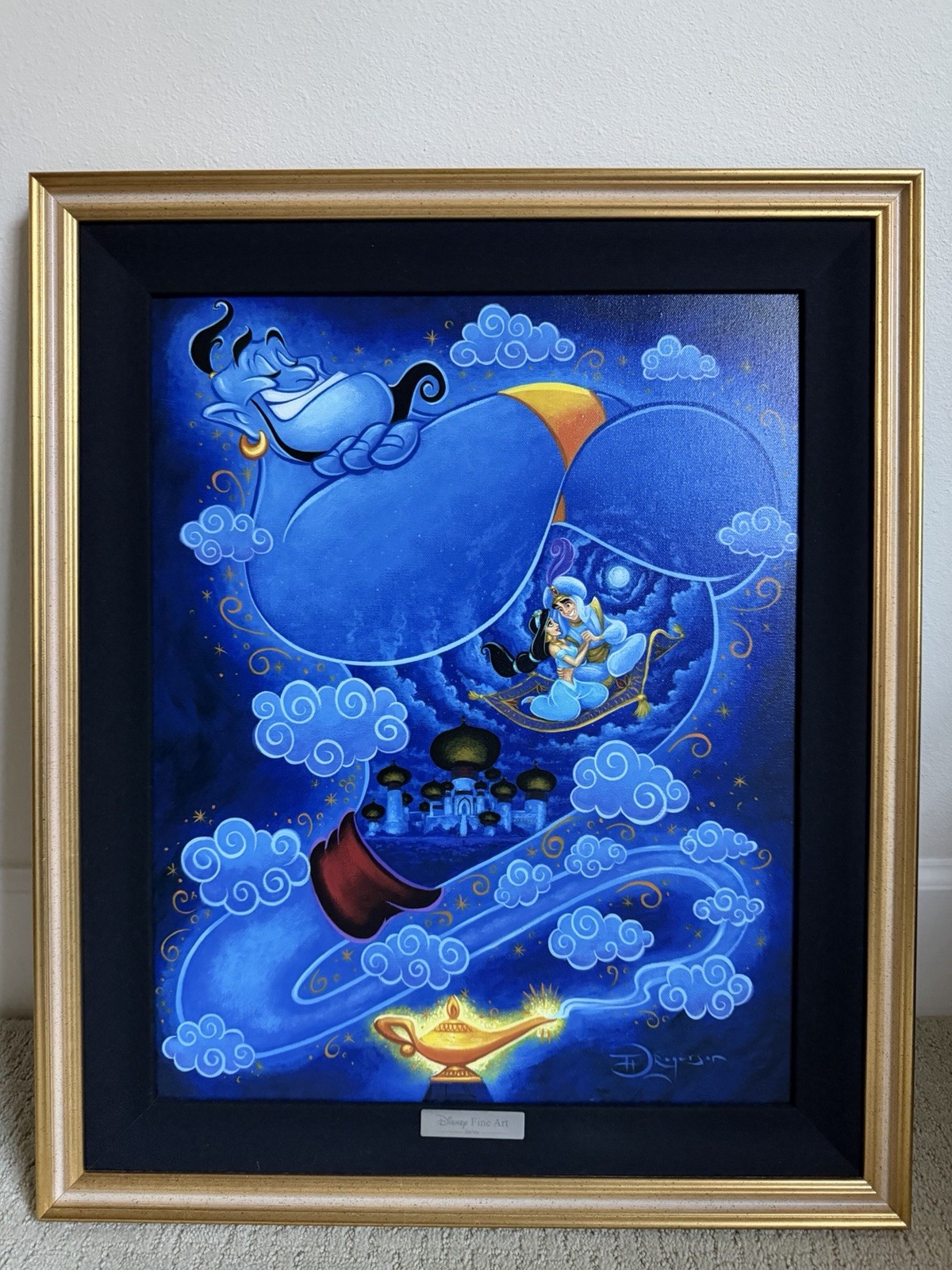 I Dream Of Genie by Tim Rogerson Silver Series Canvas Framed Aladdin Disney Art