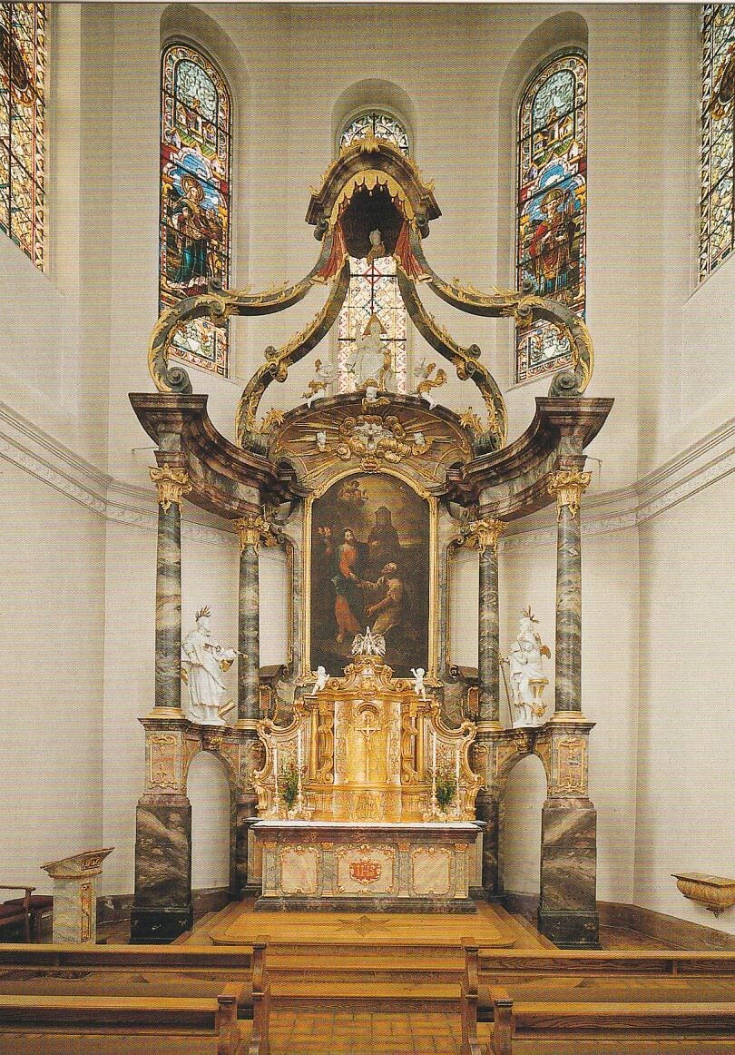0032 Postcard Bad Dürrheim-Kath. Parish Church of St. John, High Altar from 1774 0032 Postcard Bad Dürrheim-Kath. Parish Church of St. John, High Altar from 1774