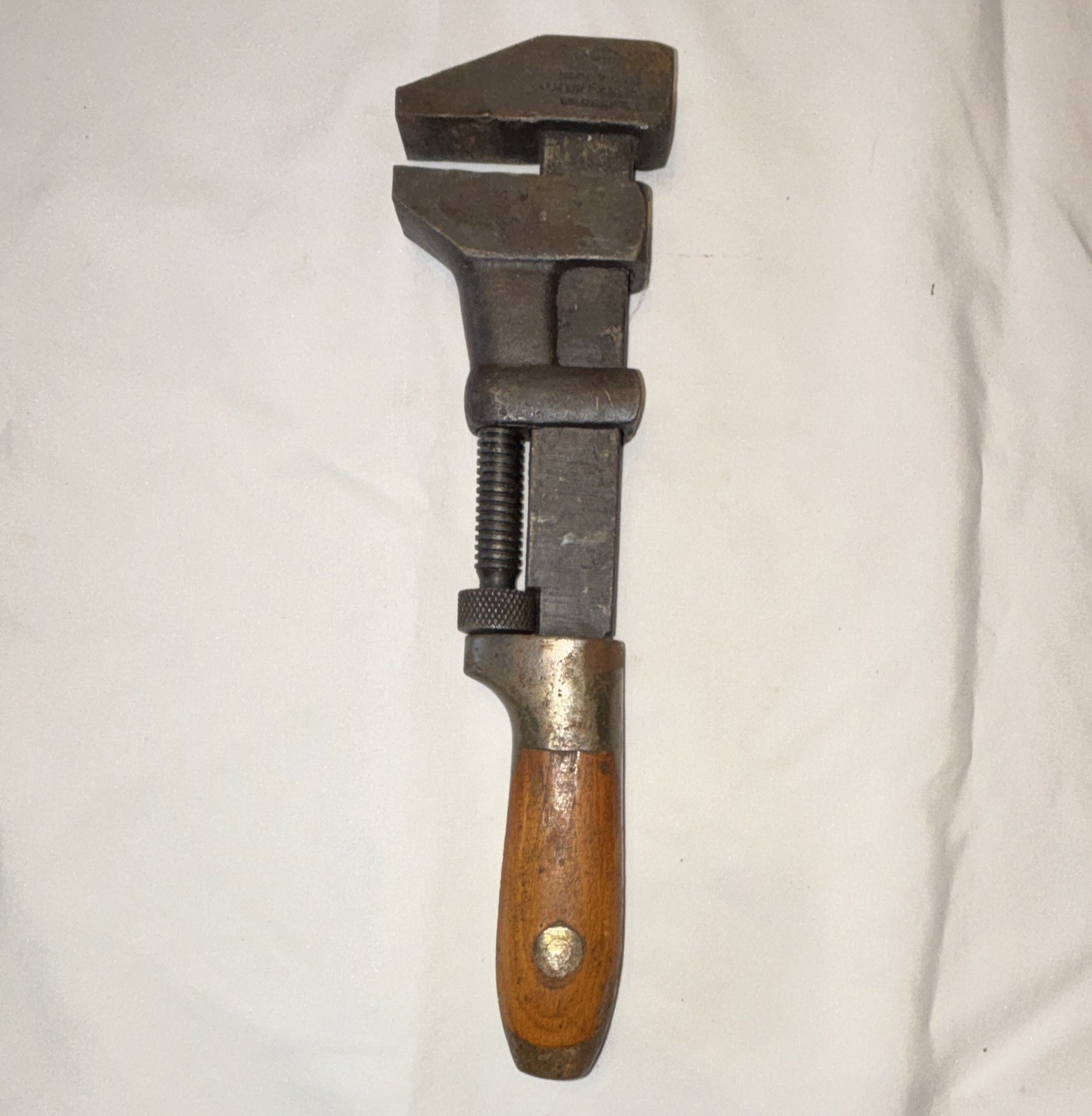 J.H. Williams & Co Vintage Adjustable Wrench with Wood Handle