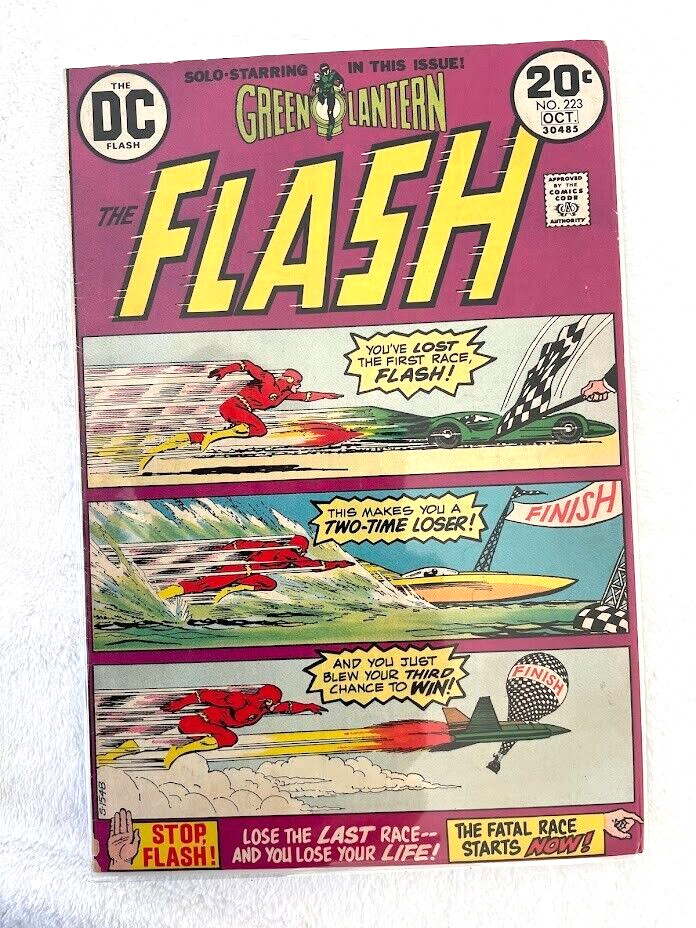 VTG THE DC Flash # 223 COMIC BOOK 1973  Dick Giordano Art Green Lantern OLD