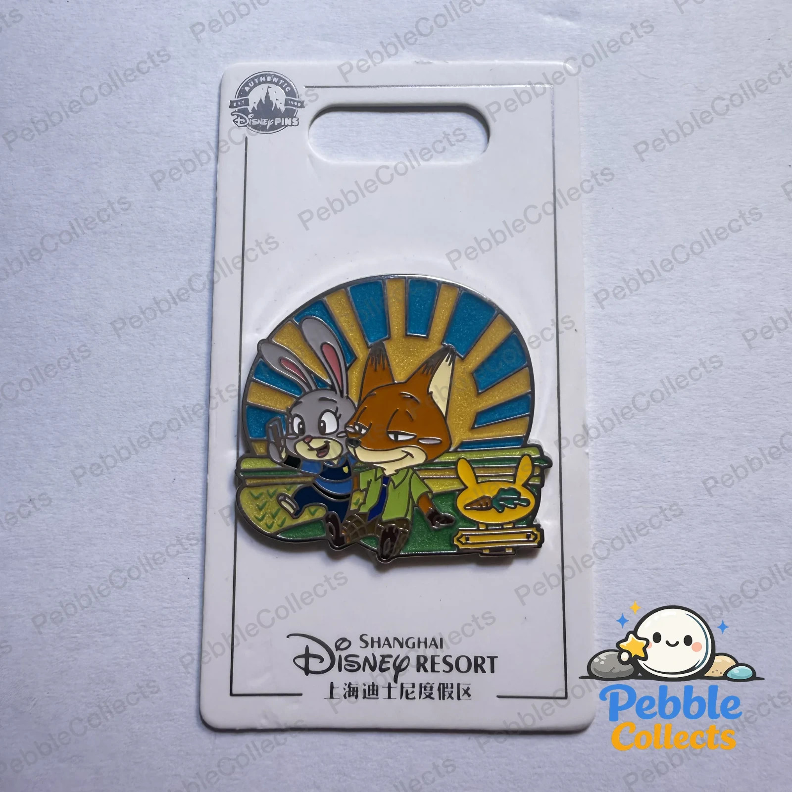 Shanghai Disney Zootopia Judy and Nick Bunnyburrow Cute Anime Pin