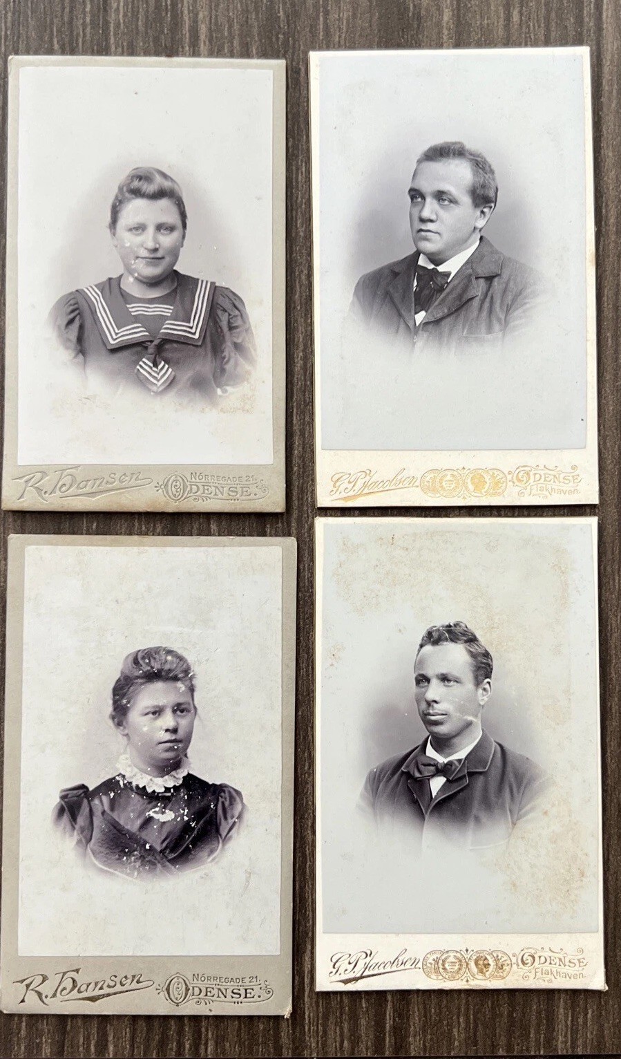4 Antique 1890\'S CABINET CARD Woman Men Girls Fashion Love