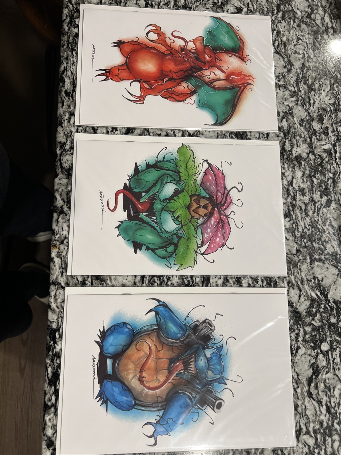 Charizard Venusaur Blastoise Venom -  Artist Alley Gorkem Demir - Pokemon 