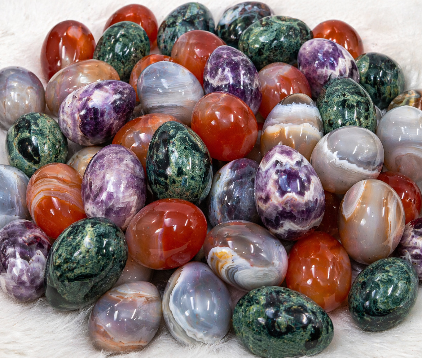 10KG (22 lb)  Mixed Crystal Egg Bulk Lot - Egg shaped Crystals & Minerals