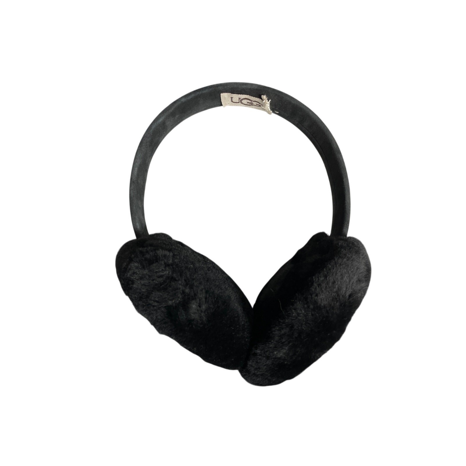 UGG Women\'s Black Classic Faux Fur Sheepskin Soft Fleece Snow Earmuffs Size OS