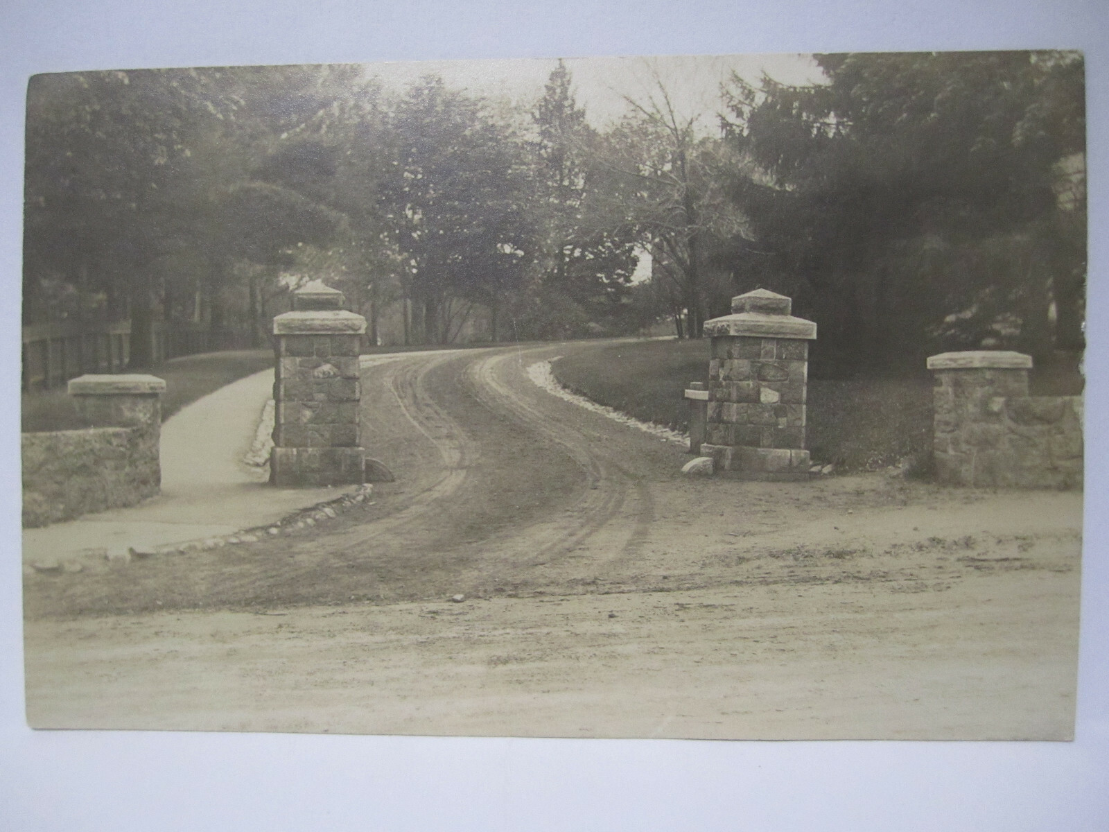 BRADFORD ACADEMY EAST ENTRANCE POSTCARD HAVERHILL MA MASSACHUSETTS 1915 RPPC