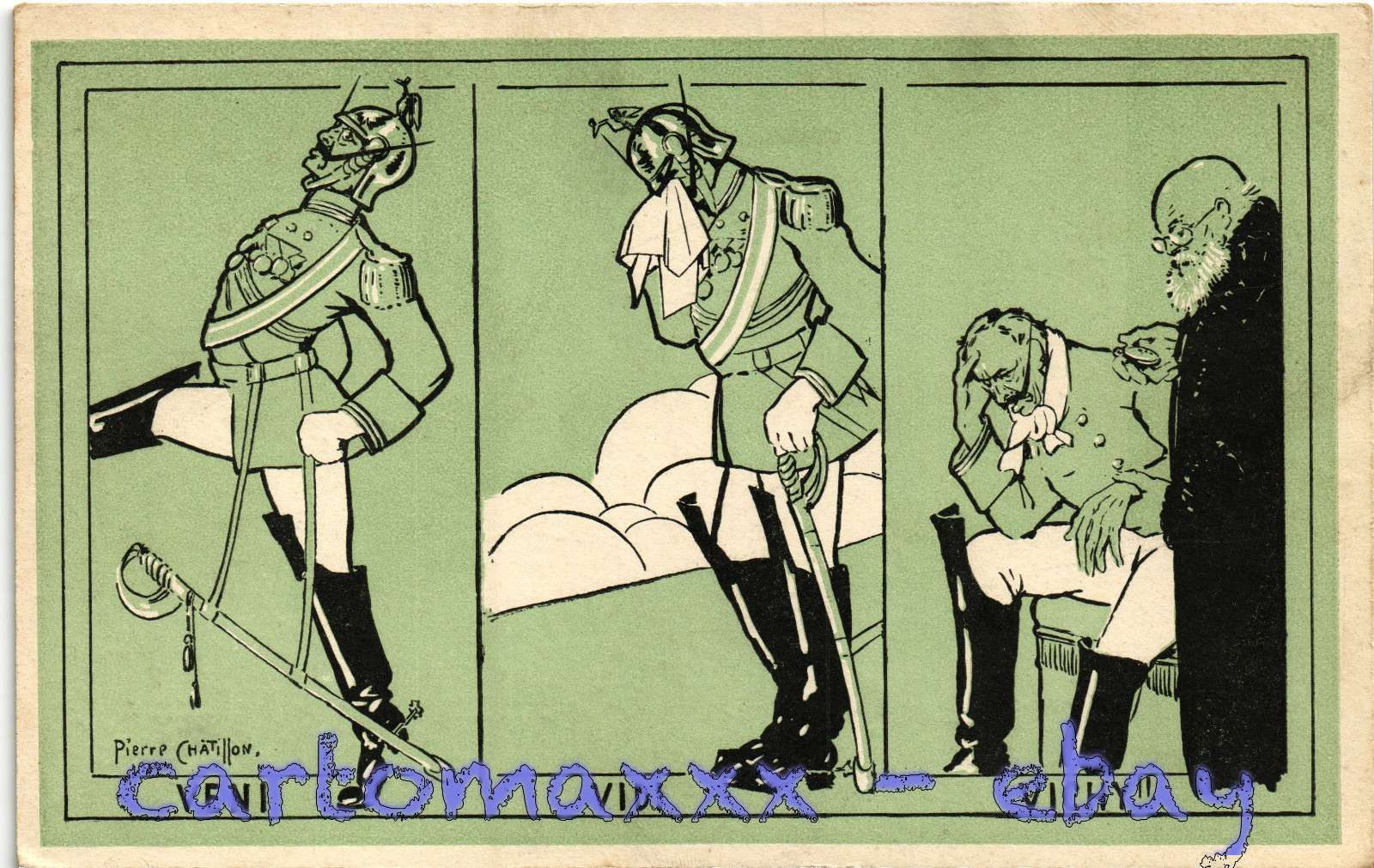 WW1 WWI Propaganda - Kaiser - P. Chatillon - Satirical Humor - KV511