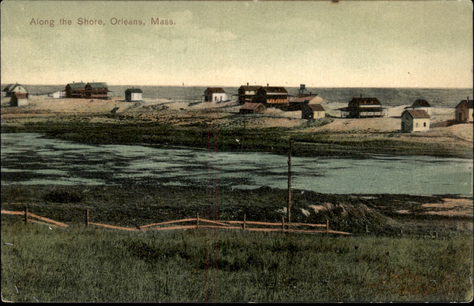 Orleans MA Shoreline Houses The Robbins Bros. Co. c1900s-10s Vintage Postcard