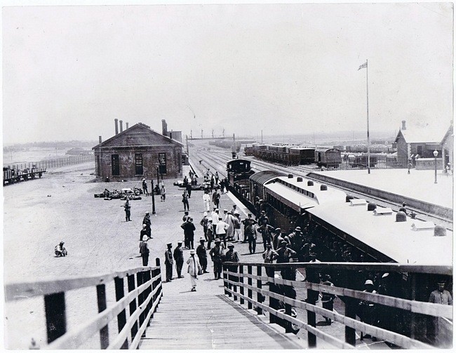 China 1903: Large Photo Station Tientsin Tianjin.
