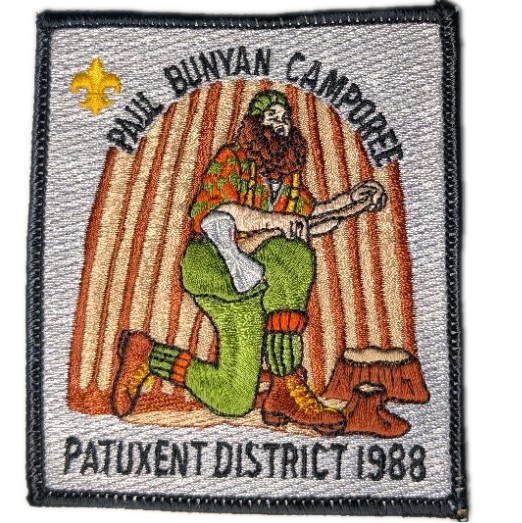 Boy Scout Patuxent District 1988 Paul Bunyan Camp Camporee Specialty Patch NCAC
