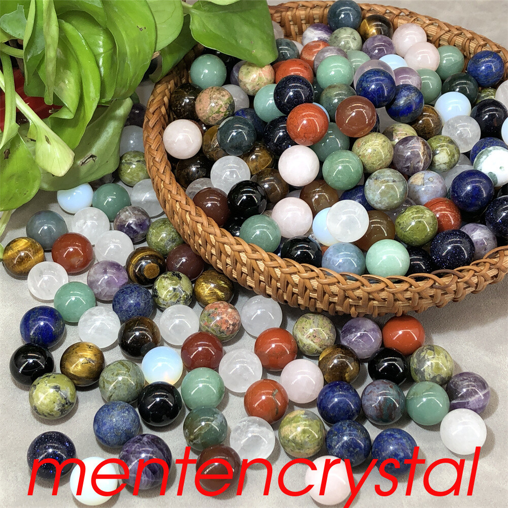 100x Wholesale Mixed Ball Quartz Crystal Sphere Palm stone Reiki Healing 15mm