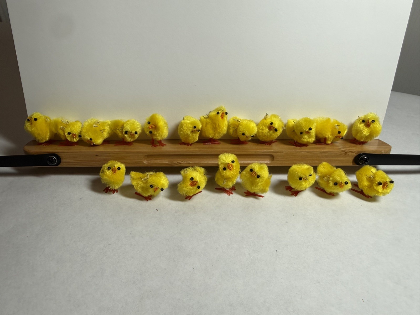 Vintage Chenille Chicks Lot of 20 Easter Pom Pom Micro Mini Decoration Fuzzy